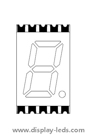 Affichage SMD à 7 segments à un chiffre de 0,3 pouce