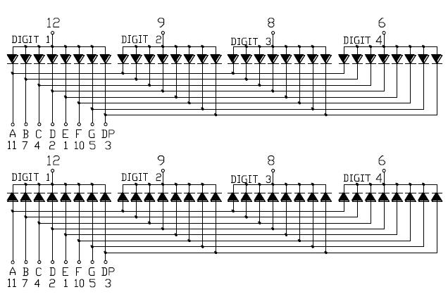 &Eacute;cran SMD 3040 &agrave; 4 chiffres de 0,3 pouces