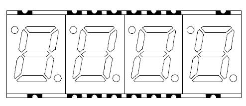 Affichage LED SMD &agrave; quatre chiffres de 0,28 pouces