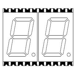 Affichage LED SMD &agrave; 2 chiffres de 0,4 pouces