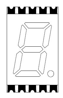 Affichage LED SMD &agrave; un chiffre de 0,3 pouces