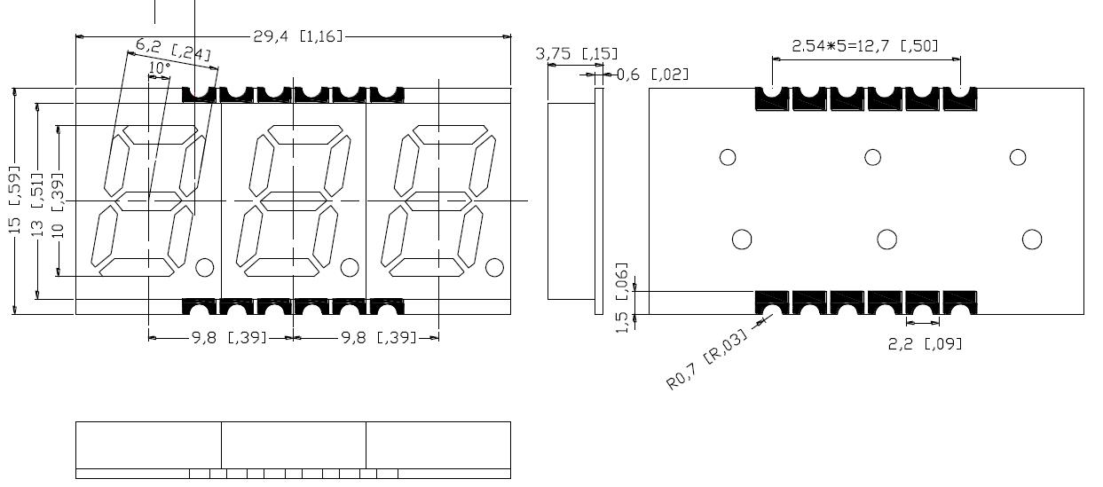 &Eacute;cran SMD &agrave; 3 chiffres de 0,39 pouces 3930