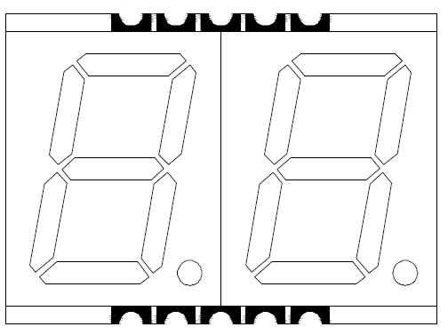 Affichage LED SMD &agrave; 2 chiffres de 0,51 pouces