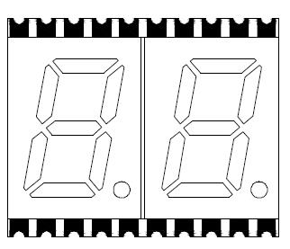 Affichage LED SMD &agrave; deux chiffres de 0,3 pouces