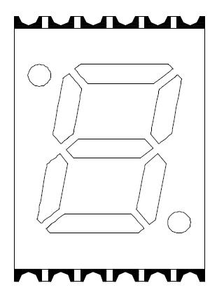 Affichage LED SMD &agrave; un chiffre de 0,28 pouces
