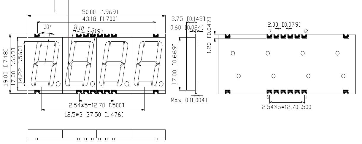 &Eacute;cran SMD 0,56 pouces &agrave; 4 chiffres 5642