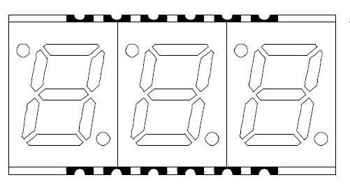 Affichage LED SMD &agrave; trois chiffres de 0,28 pouces