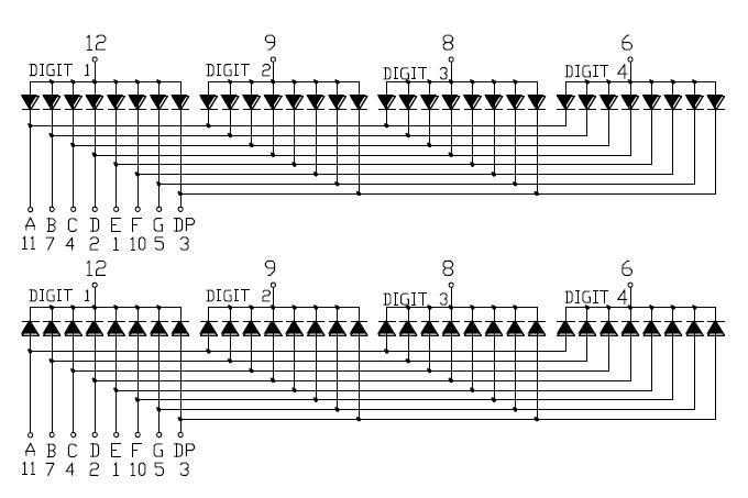 &Eacute;cran SMD 2840 &agrave; 4 chiffres de 0,28 pouces