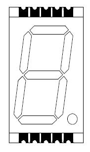 0,8 pouce 1 chiffre SMD LED 8011