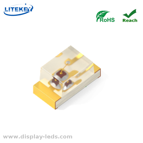 0201 Pure Green Smd Chip LED ROHS conforme à 0,65 (l) x0,35 (w) mm