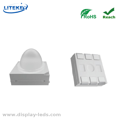 LED SMD dôme ovale blanc ultra brillant PLCC 5050 avec un angle de 60 et 25 degrés